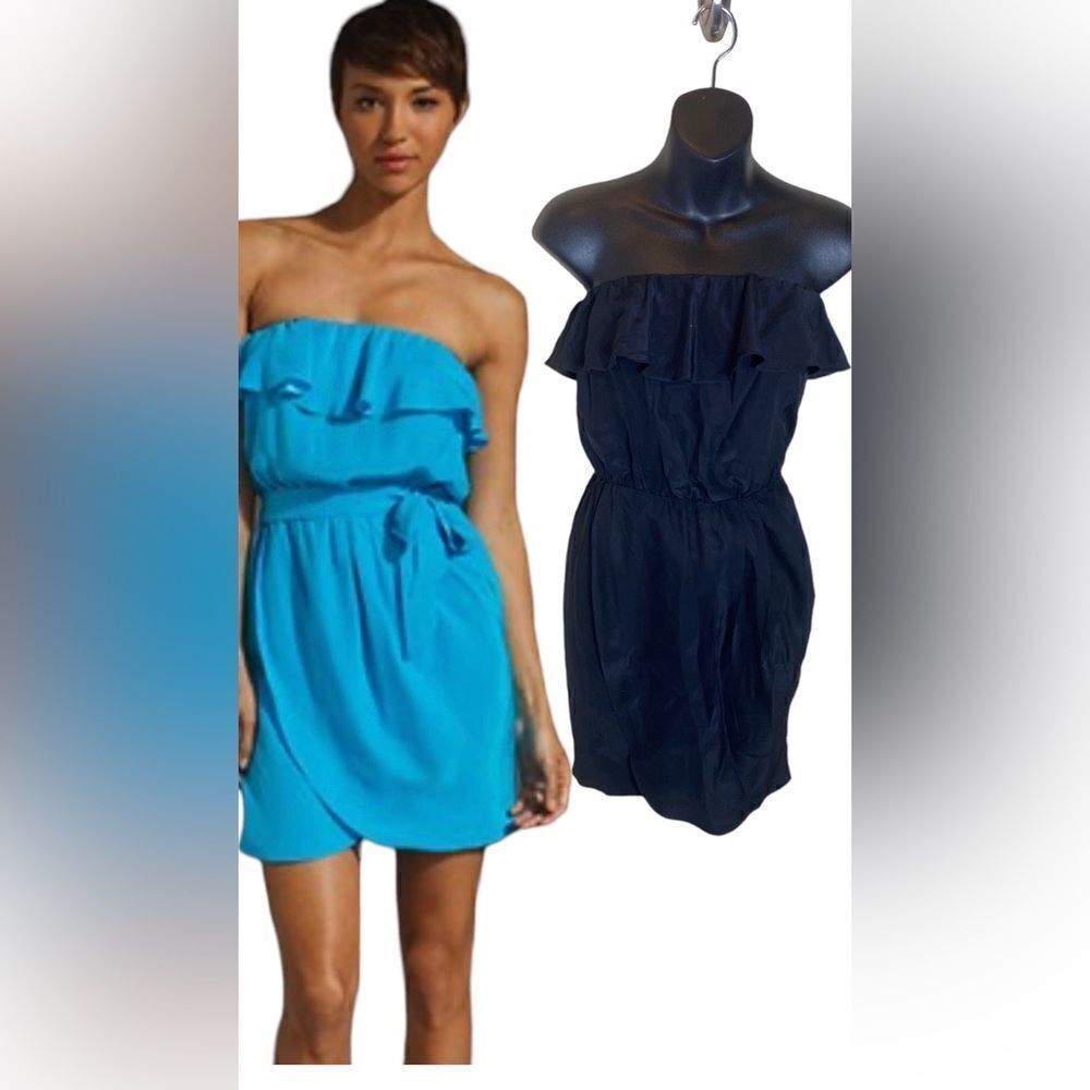 Amanda uprichard 100% silk Joan mini dress strapless REVOLVE xs
